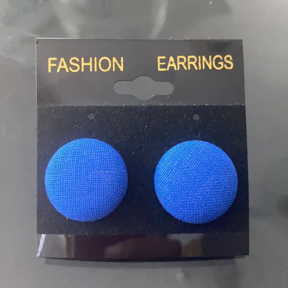 Handmade button earrings